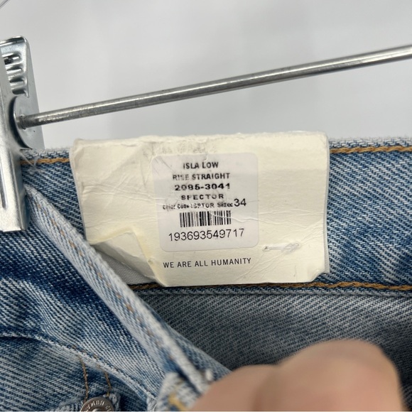 Citizens of Humanity Isla Low Rise Light Denim Straight Jeans in Spector 34 NWT - Picture 7 of 12